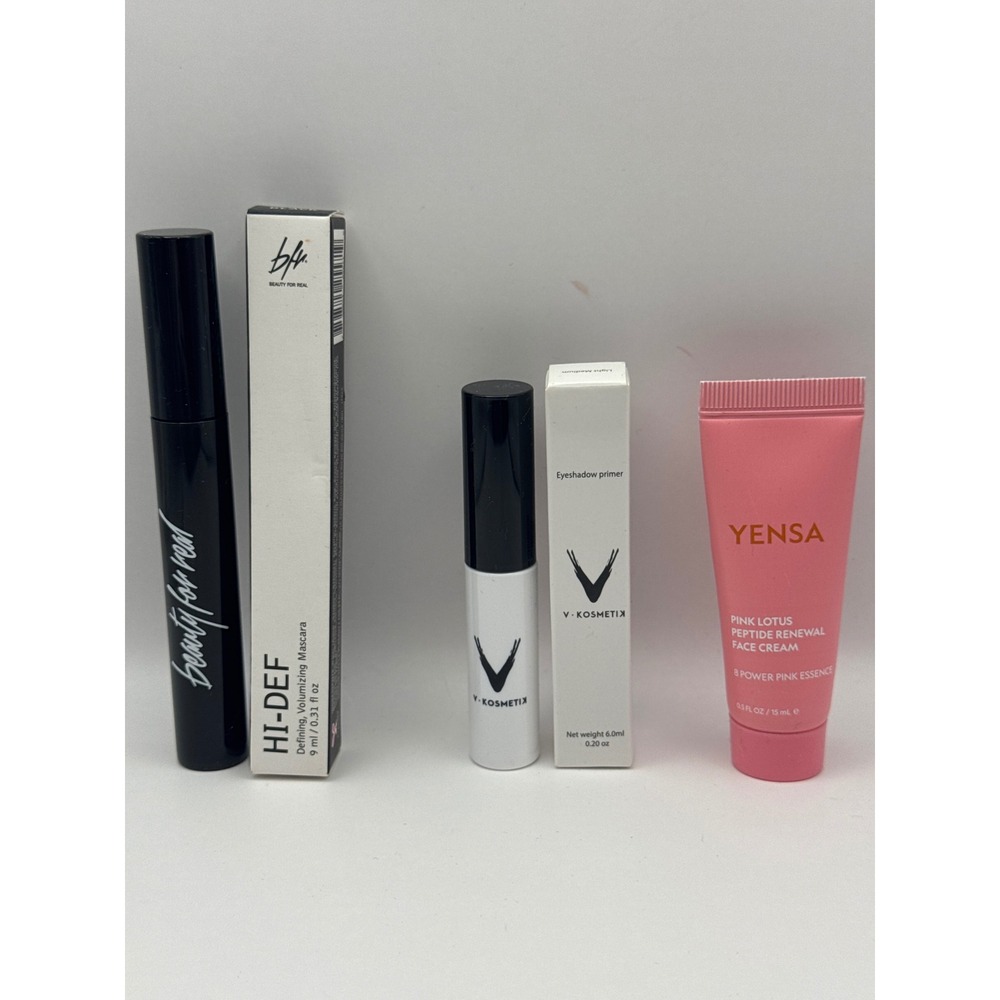 Beauty For Real HI DEF Mascara V Kosmetix Eyeshadow Primer Yensa Face Cream BNIB